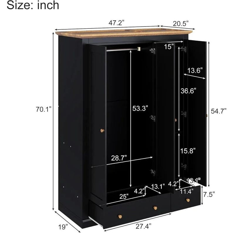 Wooden Armoire Closet