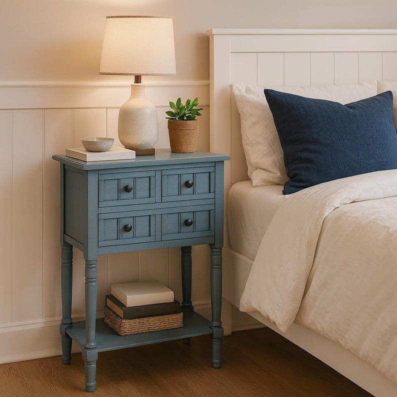 Navy Slim Console Table