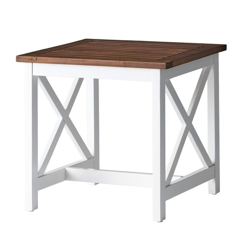 Farmhouse Acacia Wood Side Table