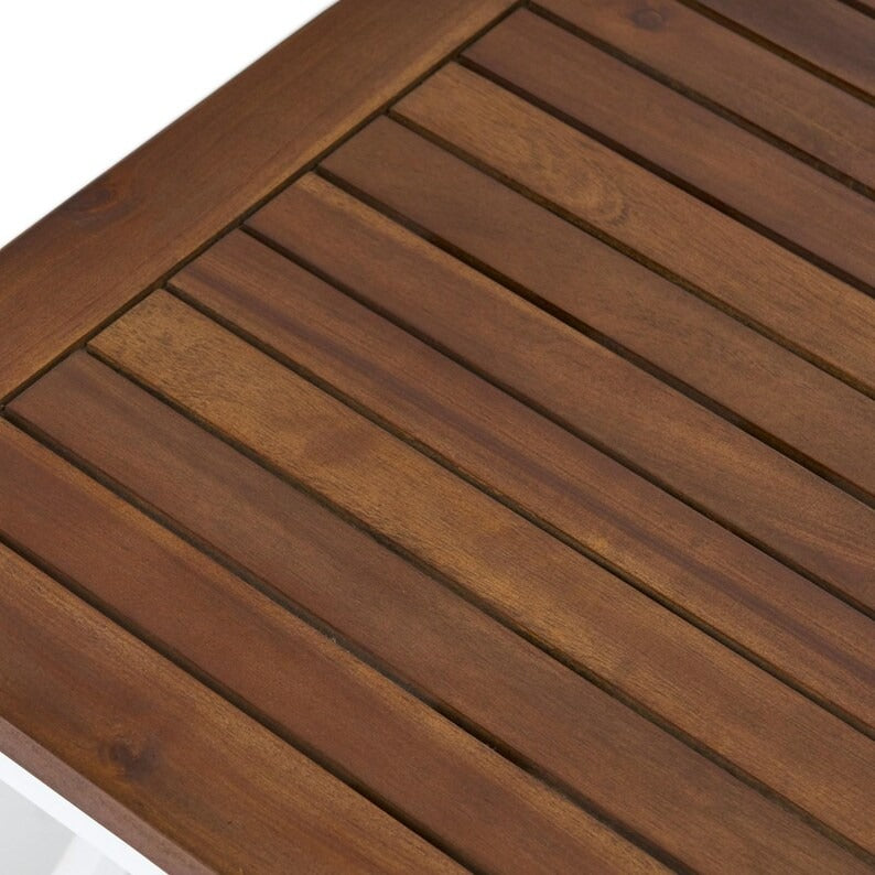 Farmhouse Acacia Wood Side Table