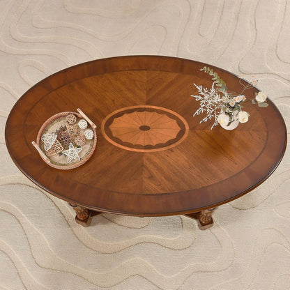 Solid Wood Coffee Table with Drawer Caramel Brown Storage Table