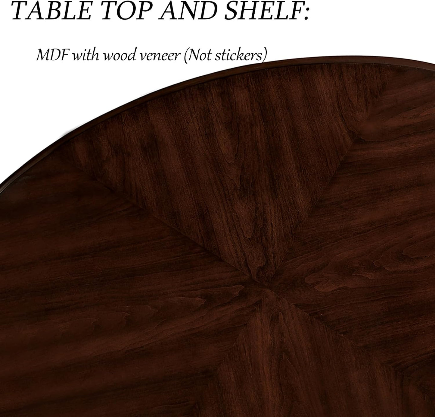 Oval Coffee Table with Storage Victorian Carved Wood 2 Tier Living Room Table