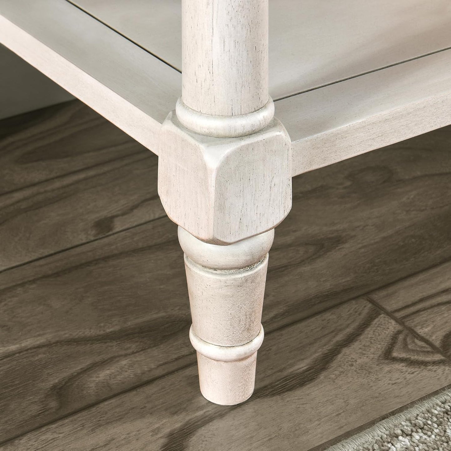 Solid Wood Console Table with 2 Drawers Black Narrow Entryway Table