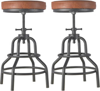 Brown Leather-counter Height