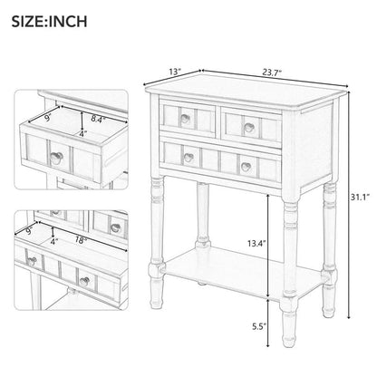 Navy Slim Console Table