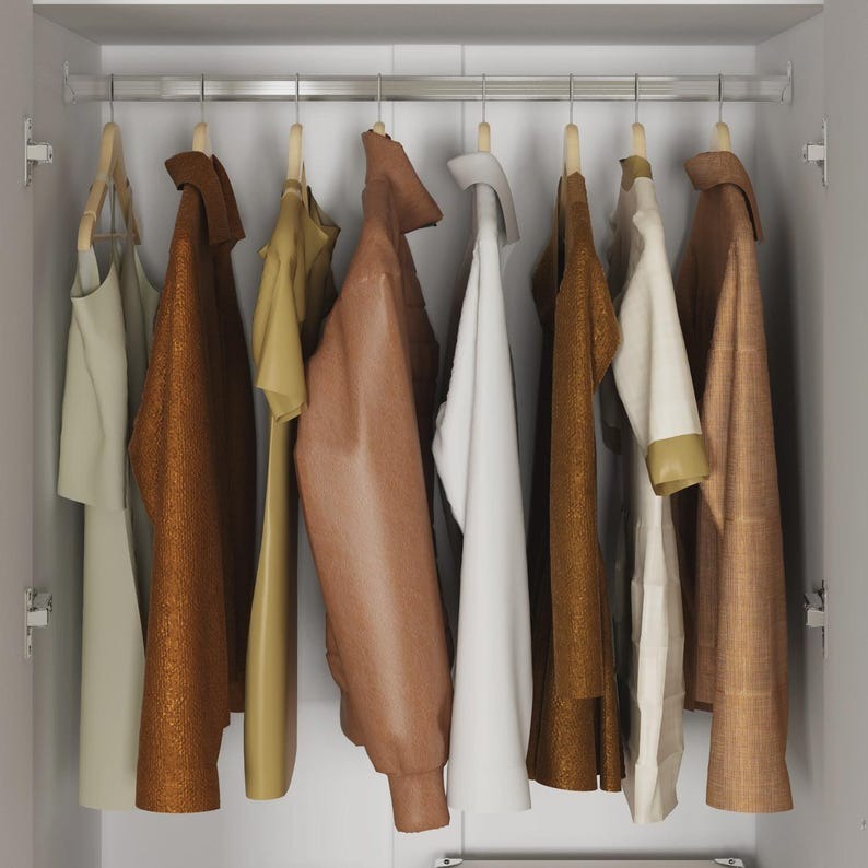 Modern White Wardrobe Closet with drawers