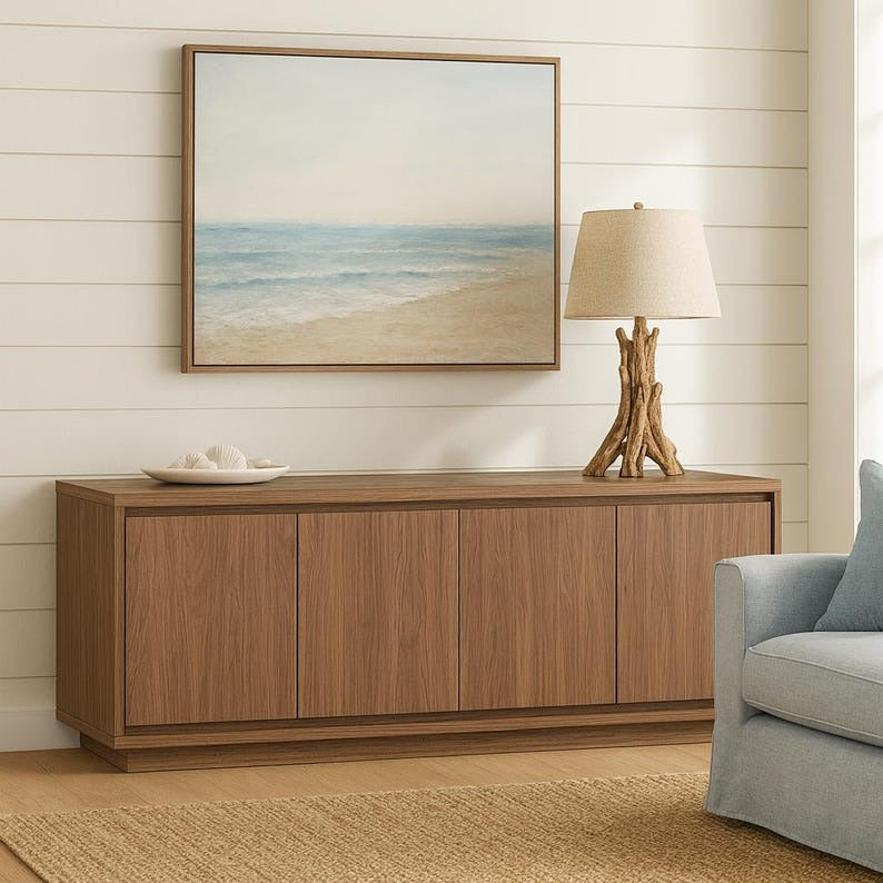 Walnut TV Stand 68” Wide