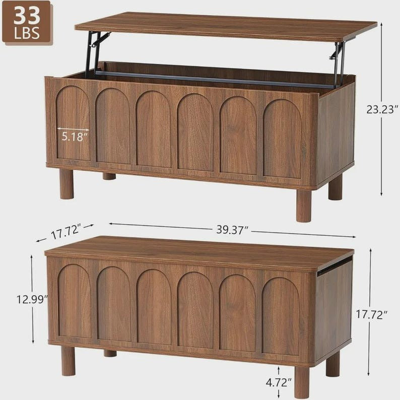 Lift Top Coffee Table with Storage