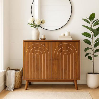 Modern White Accent Cabinet With Sleek Design